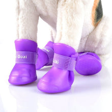 Load image into Gallery viewer, 4pcs S/M/L Pet Dog Rain Shoes Anti Slip Waterproof Pet Dog Cat Rain Shoes 7 Colors Rubber Boots for Four Seasons
